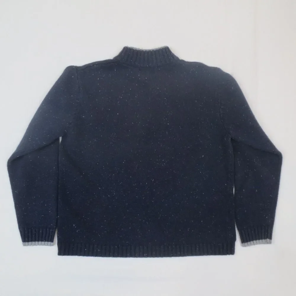 Vintage Woolrich 1/4 Zip‎ Sweater Mens Medium Blue Knit Pullover Casual Outdoor
